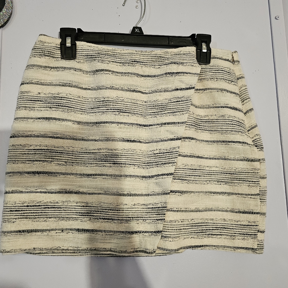 ❤️5 For 25😍 Gap Skirt For Women Mini White Stripes Simmer Size 8 Faux Wrap